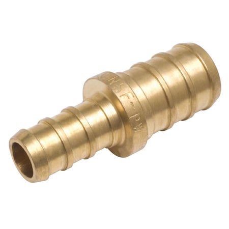 B & K SharkBite 3/8 in. PEX X 1/2 in. D PEX Brass Reducing Coupling UC009LFA